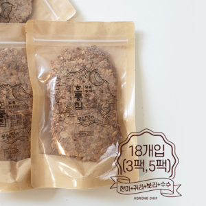 네모네 - 현미 귀리 보리 수수 누룽지 칩(3팩,5팩) / 당뇨간식 과자 부모님 몸매관리 건강식 저탄수화물