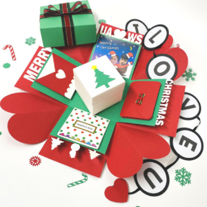 크리스마스 상자편지 만들기 2단 이니셜 SET / 기념일 생일 이벤트